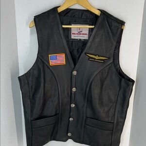 Black Leather Vest for Men